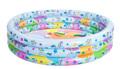 Piscina Inflable De Unicornio Arcoiris De 58 Pulgadas, Pisci