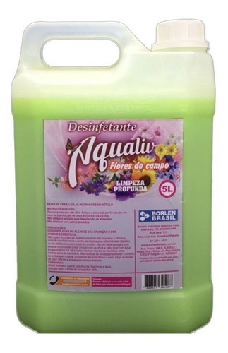 Desinfetante Aqualiv Flores Campo Limpeza Profunda-5 Litros