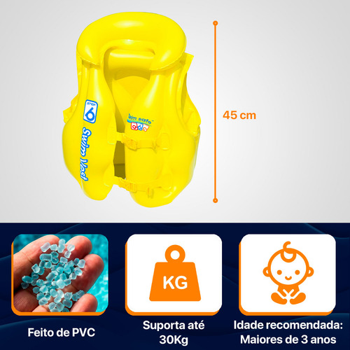 Boia Colete Salva Vidas Infantil Mor Não Machuca A Pele Mor