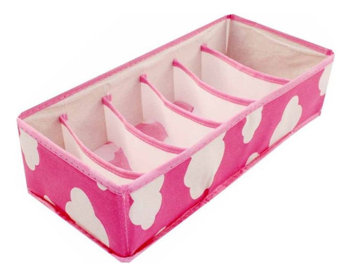 Organizador Sutiã Soutien Meias P/ Gavetas Com 6 Nichos 6552 Cor Rosa