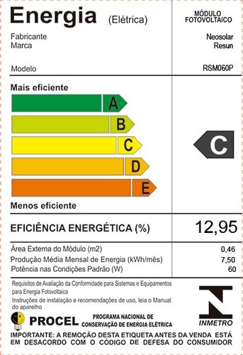 Imagem 4 de 4 de Kit Painel Placa Energia Solar Fotovoltaica 50w+10w 60w