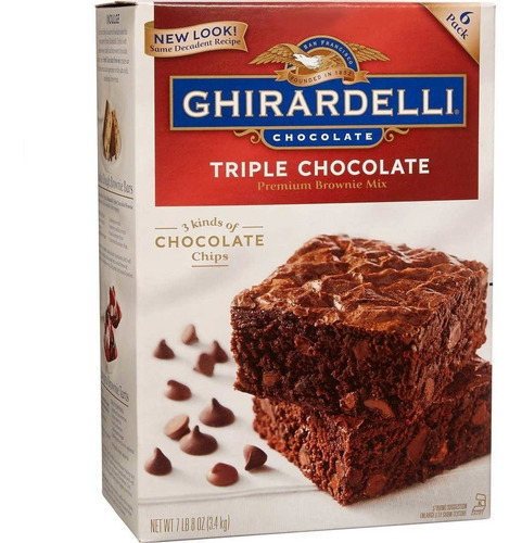 Mezcla Brownie Triple Chocolate Ghirardelli 6 X 567 G