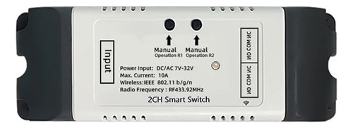Smart Switch Interruptor Inteligente 2 Reles Wifi Rf Ewelink