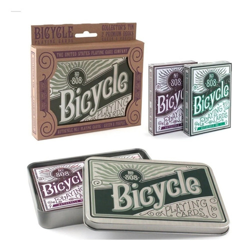 Cartas Bicycle Modelo 808 Caja Metalica Premium Originales 