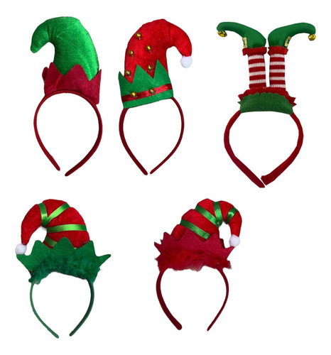 12 Diadema Navideña Duende Elfo Navideño Posada Mayoreo