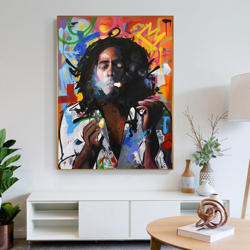 Imagen 1 de 10 de  Cuadros-bob Marley ,decorativo,95x60cm-16k Resolución