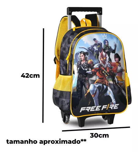 Mochila Escolar Masculino e Feminino Free Fire