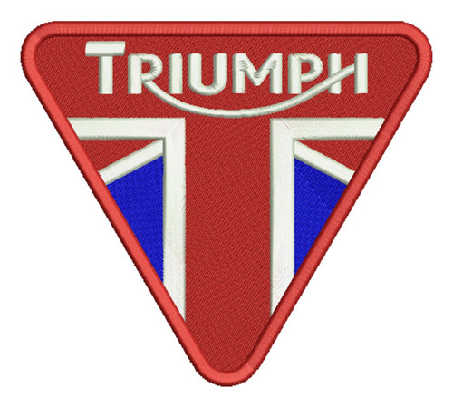 757 Triumph Triangulo Rojo Blanco Azul Parche Bordado 