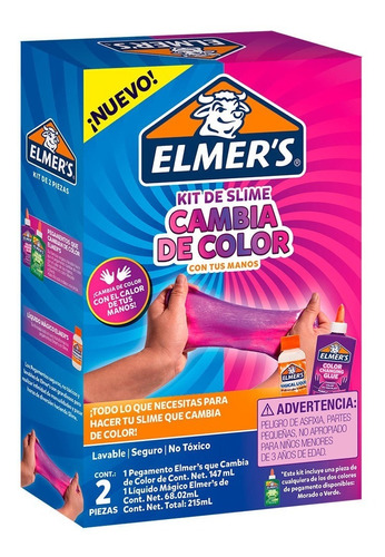 Kit Elmer´s Slime Cambia De Color 2 Piezas