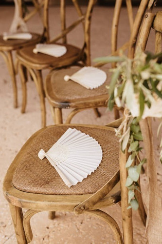 Imagen 7 de 9 de Abanico Madera Sándalo Estilo Español Casamiento Souvenir