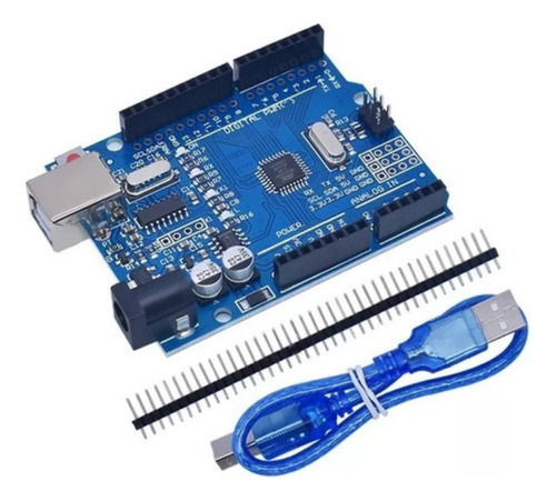 Placa Atmega328p Smd Compativel Com Arduino Uno R3 C/cabo