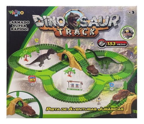 Playset Dino Track Pista Autos 153 Pz Incluye Punte Y Tunel