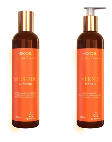 Kit Grandha  Mix Oil Coconut & Argan Shampoo E Condicionador