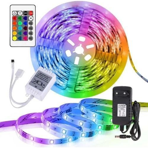 Fita Led 12v 20w Rgb 2m Ip20 + Kit Contorlador Luminatti