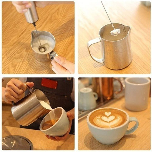 Imagen 4 de 5 de Batidor Eléctrico Café, Leche, Espuma, Tragos, Cremas A Pila
