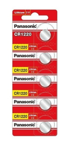 Imagen 2 de 4 de Pack 20pilas Cr1220 3v Panasonic 4 Blister X 5 Cr-1220 Litio