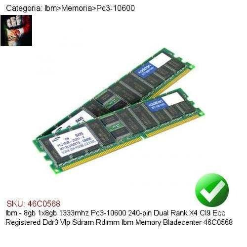 Memória RAM 8GB 1 IBM 46C0568