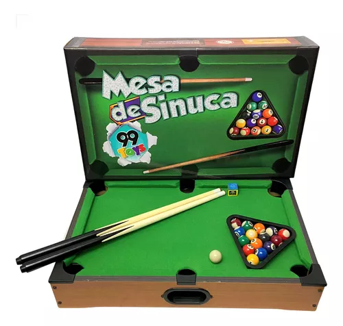 Mini Mesa De Bilhar Infantil Brinquedo Sinuca Taco Bola Giz