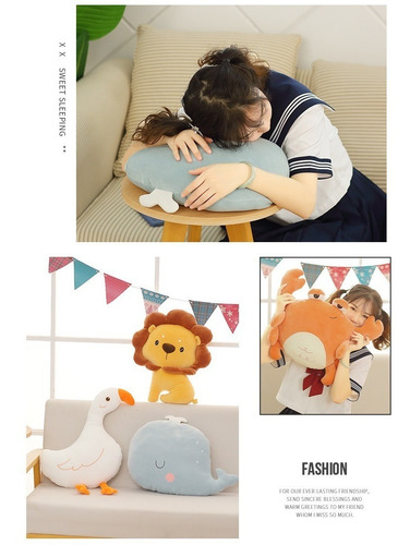 Imagen 4 de 5 de Oferta! Peluche Almohada Cojín Ballena Kawaii 50cm