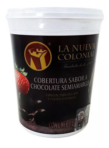 Chocolate Semi Amargo Para Fuente , Helado Y Fruta 1kg