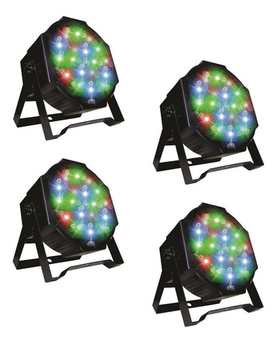 Combo De 4 Cañones Led 18x1 Rgb