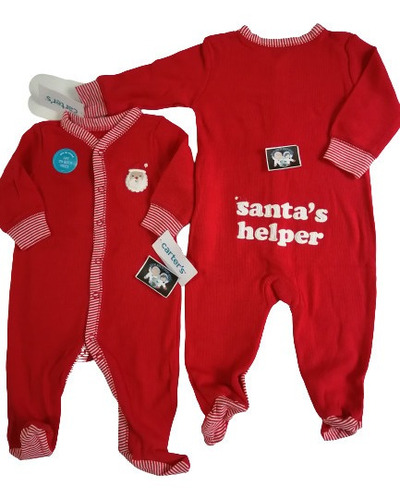 Pijama Carters Navidad Santa Recién Nacido, 3, 6 Y 9 Meses