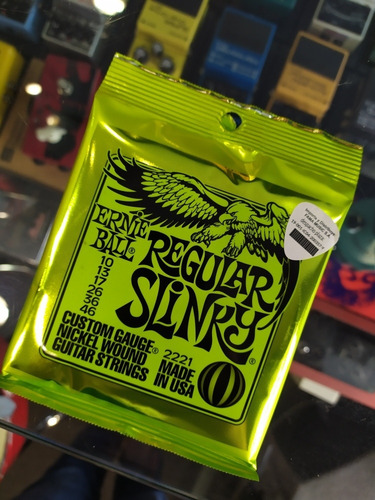 Ernie Ball 0.10 Encordado Guitarra Eléctrica (pack X5)