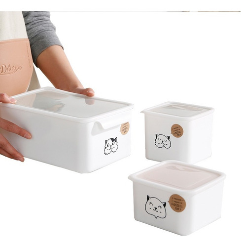 Contenedor Tupper Para Comida Diseño Gatito Xl Libre Bpa