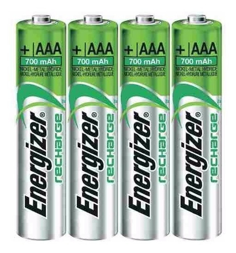 Imagen 1 de 3 de Pilas Recargables Baterias Energizer Aaa X 4