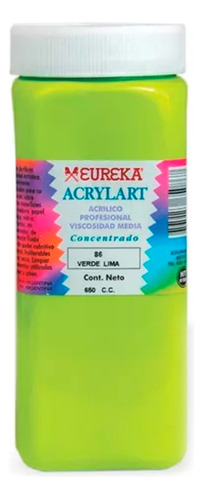 Acrilico Eureka Profesional 650ml X 12 Colores Comunes