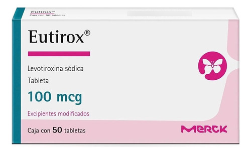 Eutirox Levotiroxina 100 Mcg Caja Con 50 Tabletas