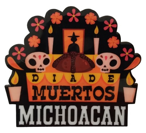 Michoacan Dia Muertos Iman Refrigerador Recuerdo Mexico A427