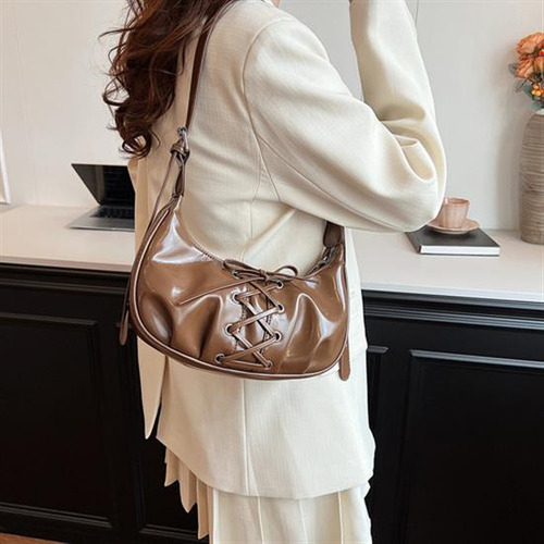 Bolso Hombro En Forma Media Luna Para Mujer, Bolso