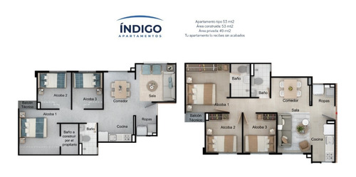 Imagen 10 de 19 de Índigo Proyecto De Apartamentos En Conjunto Cerrado Ubicado En Ciudad El Bicentenario.