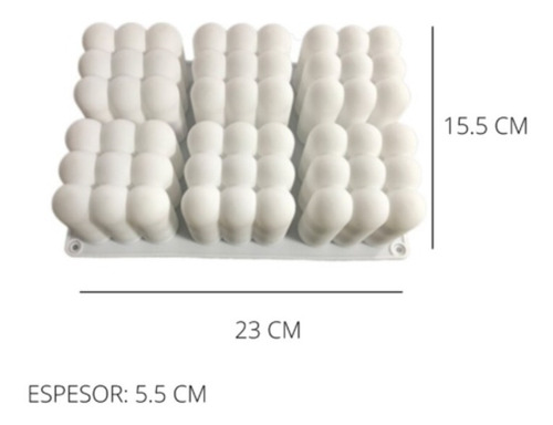 Molde Plancha 6 Velas Burbujas Max