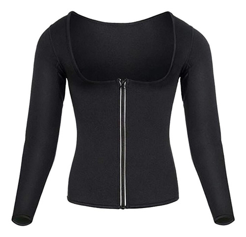 Women Trainer Waist Neoprene Sweat Shaper Top Jacket