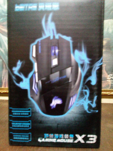 X3 Mouse Gamer Multicolor Led Ajustable 7 Botones