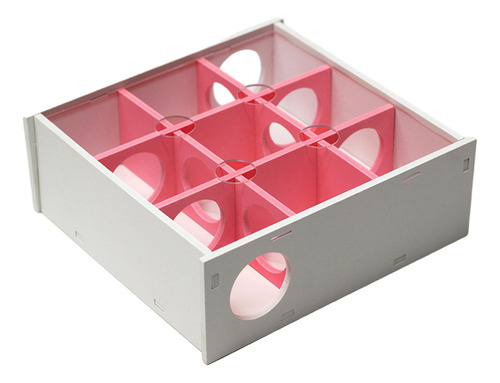 Juguete De Túnel De Laberinto De Madera Con Cubierta Rosa