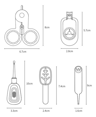 Kit De Cuidado De Uñas Para Bebés De 5 Piezas,