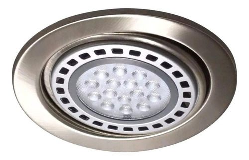 10x Spot Embutir Techo Luz Led Ar111 15w Acero Dimerizable