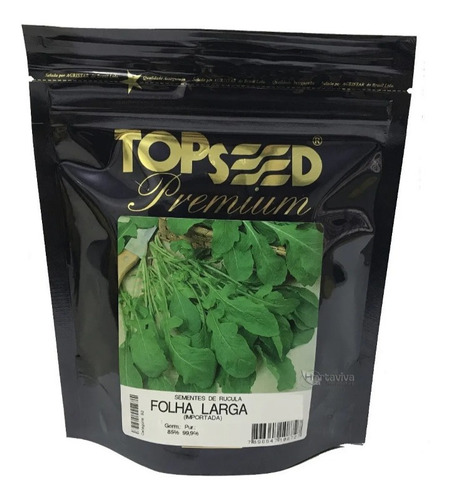 Sementes De Rúcula Folha Larga Importada Topseed 500g