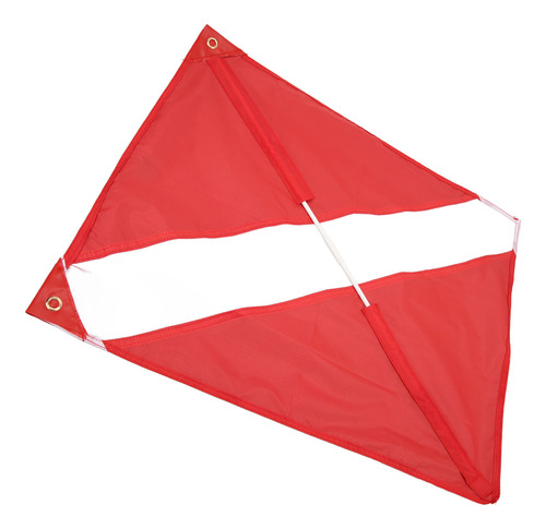 Bandera De Buceo Diver Down Roja Y Blanca, De Nailon, De Adv