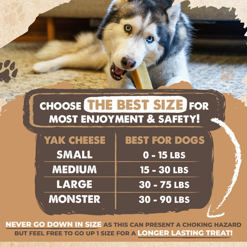 Queso Dog Chews Mighty Paw Yak Con Alto Contenido De Proteín