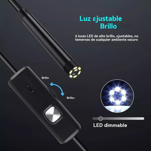 Cámara Endoscopio Boroscopio 5.5mm,usb 3.5metro,3 En 1, Led
