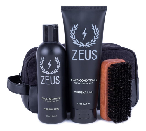 Zeus Kit De Lavado De Barba Con Bolsa De Aseo De Viaje, Cham