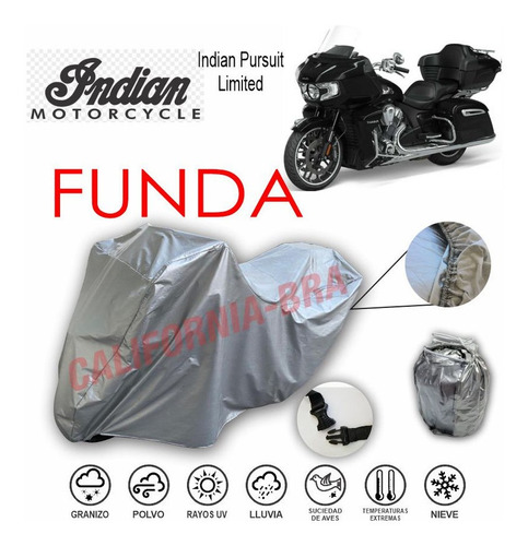 Funda Cubierta Lona Moto Cubre Indian Pursuit Limited