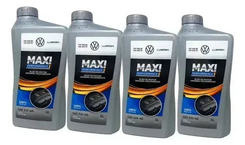 Kit 4L De Óleo Motor 5w40 100% Sintético Lubrax Original Volkswagen