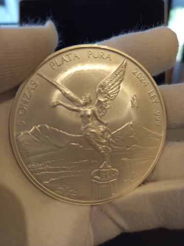 Moneda Conmemorativa Libertad 5 Onzas Plata 999 México 2024