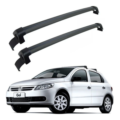 Bagageiro Volkswagen Gol G5 2008 A 2012 Rack Travessa Preto