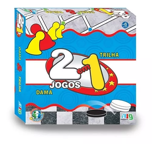 6 Jogos Reunidos - Dama Trilha Ludo Xadrez + 2 Jogos - Nig